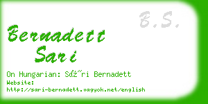 bernadett sari business card